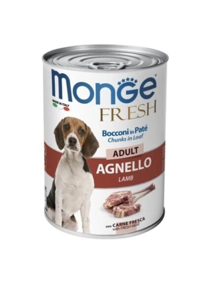 Monge D sprem bucăți fragede in loaf adult miel, 400gr